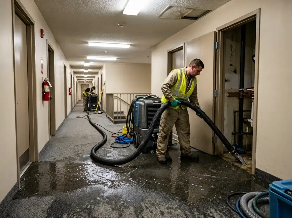multi-unit-apartment-hallway-f-005 — frequently asked questions, Emergency Burst Pipe Water Extraction & Removal in Mercersb…